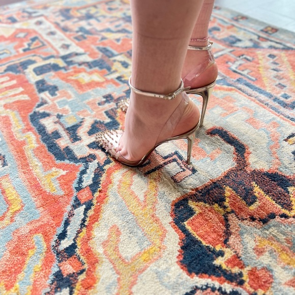 Christian Louboutin SPIKOO 100 light gold & transparent stilettos - Picture 11 of 12